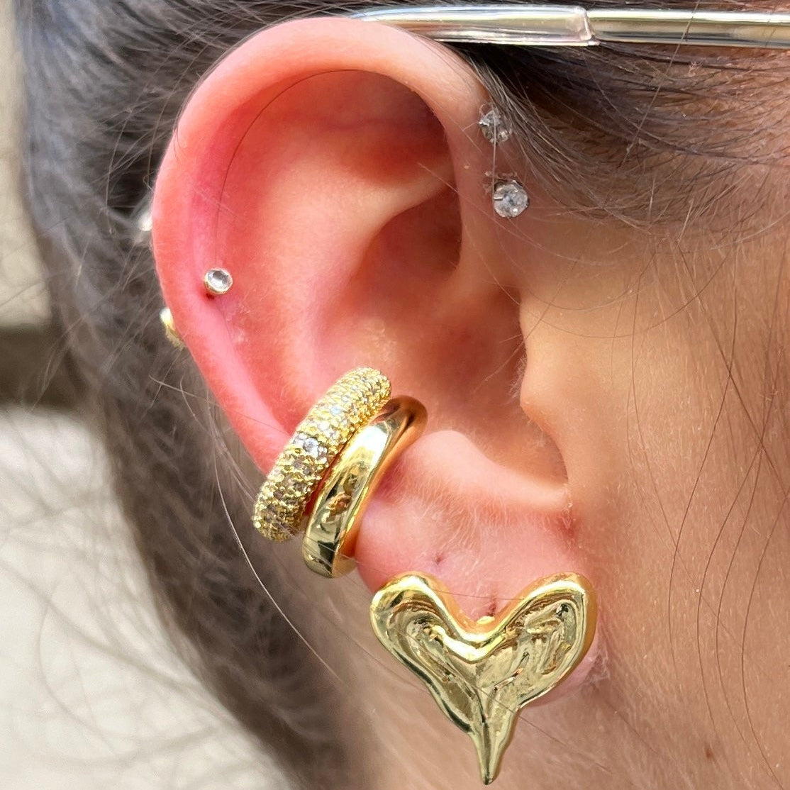 Ear Cuff Gold Disco