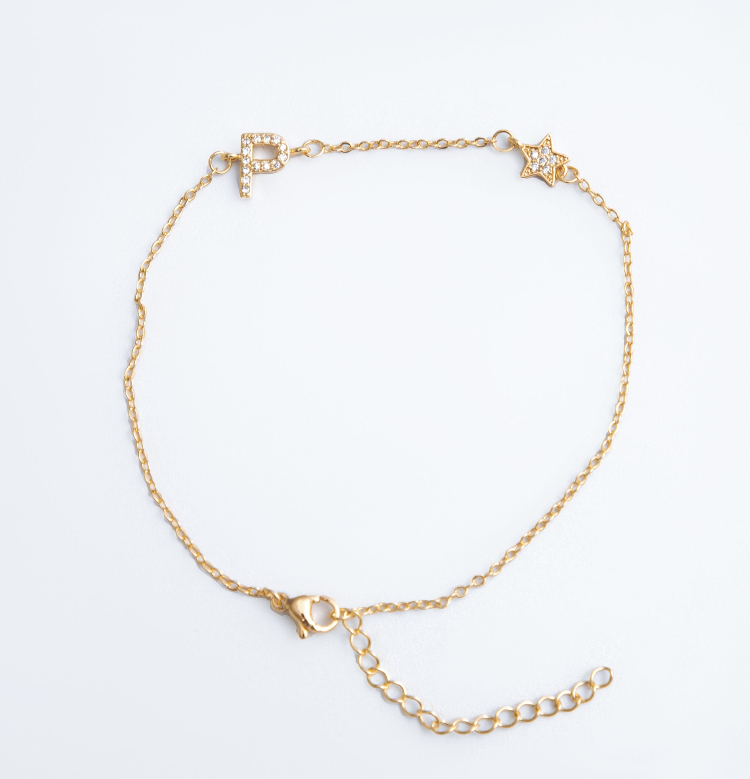 tobillera con inicial P