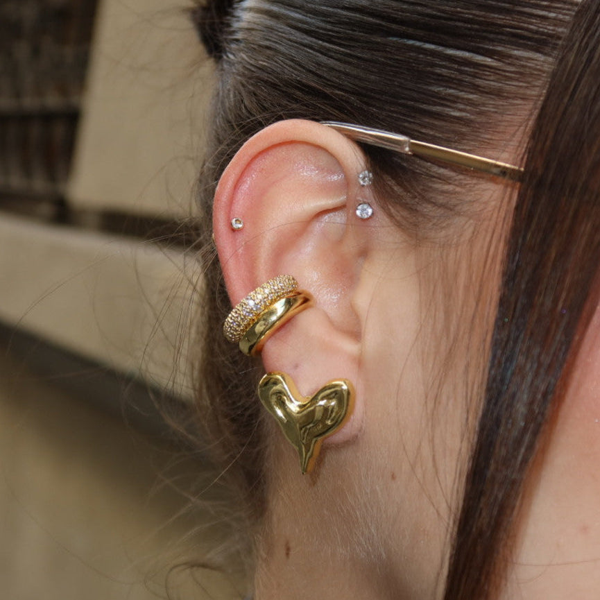 Melted love earrings