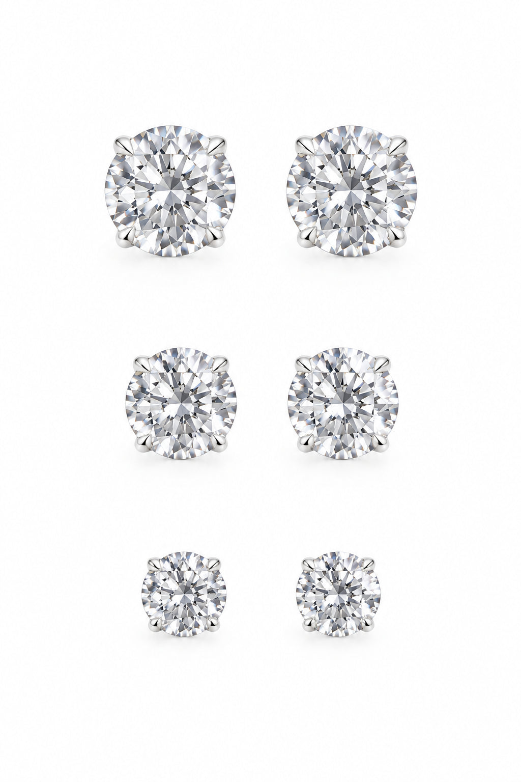 zirconia studs PLATA LEY 925