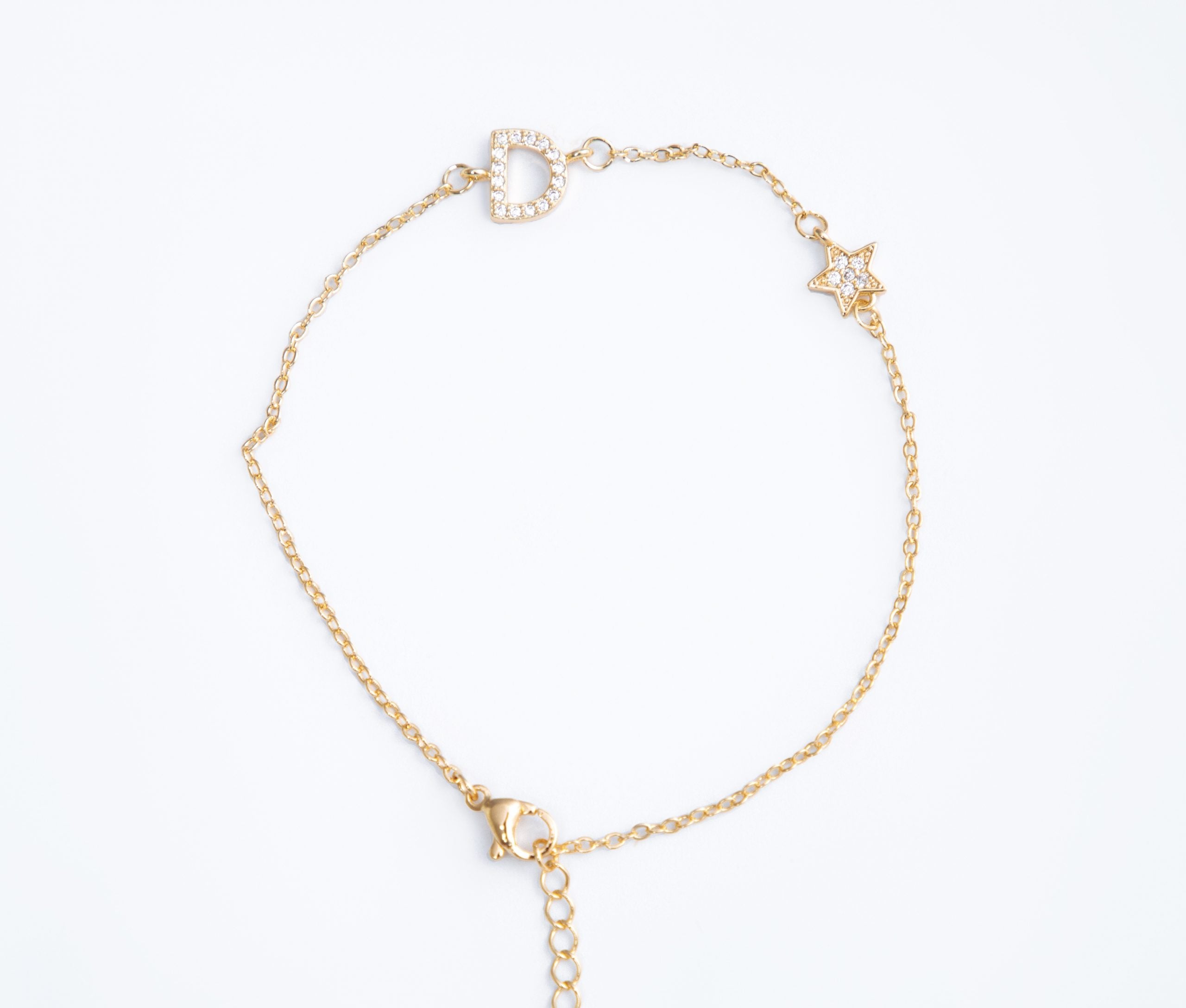 tobillera con inicial D