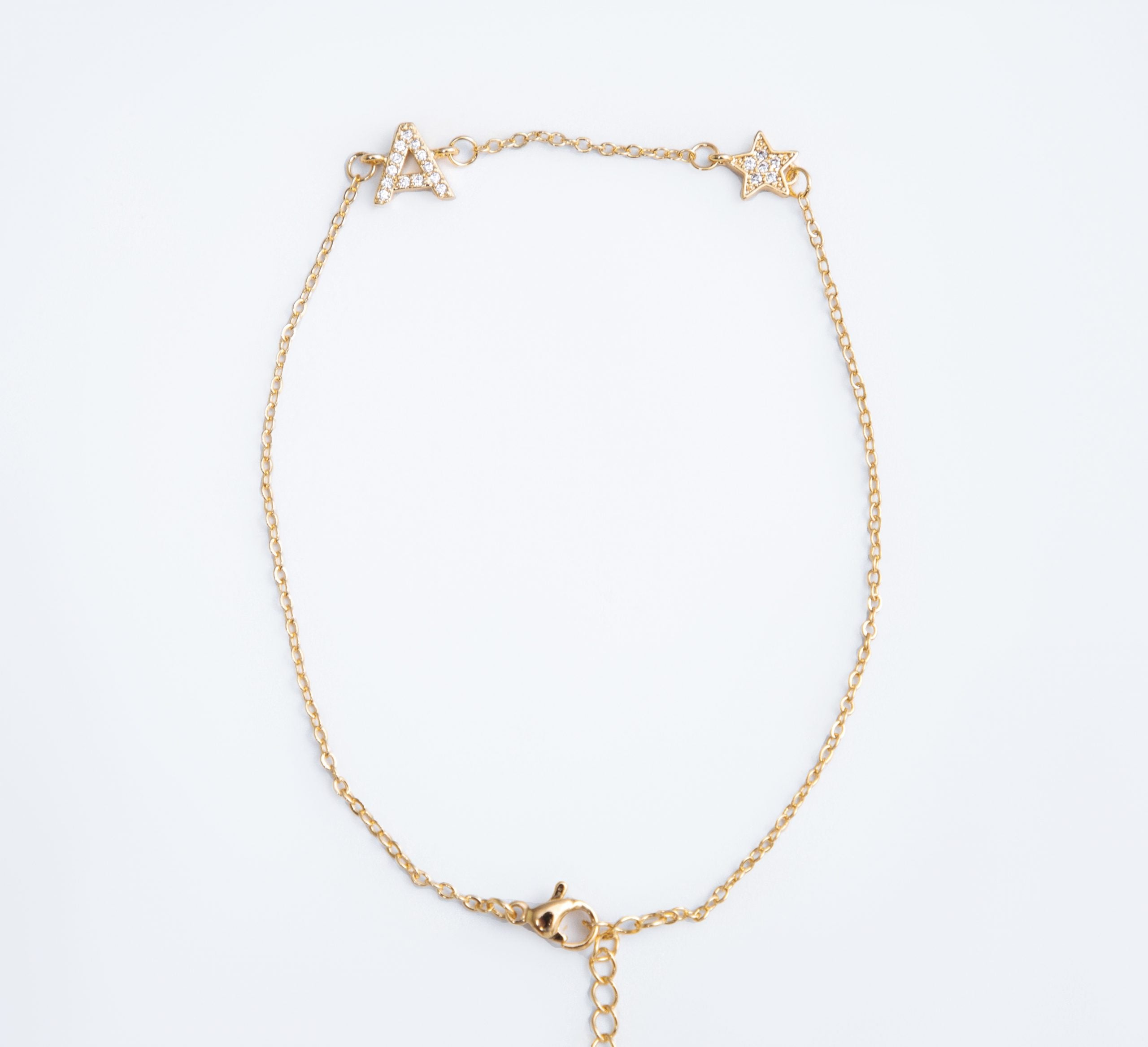 tobillera con inicial A